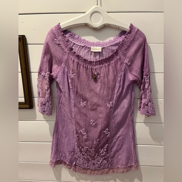 Haut lavande romantique – ELISA CAVALETTI size S - Picture 1 of 12